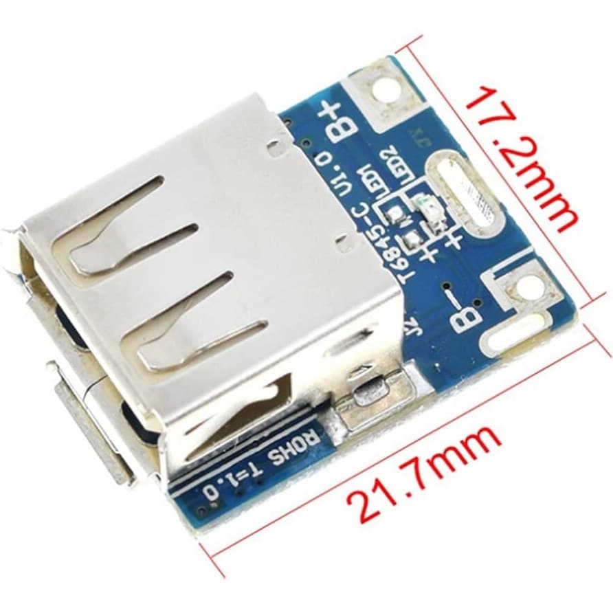 ماژول پاوربانک T6845 با پورت میکرو و خروجی USB — تصویر ۳