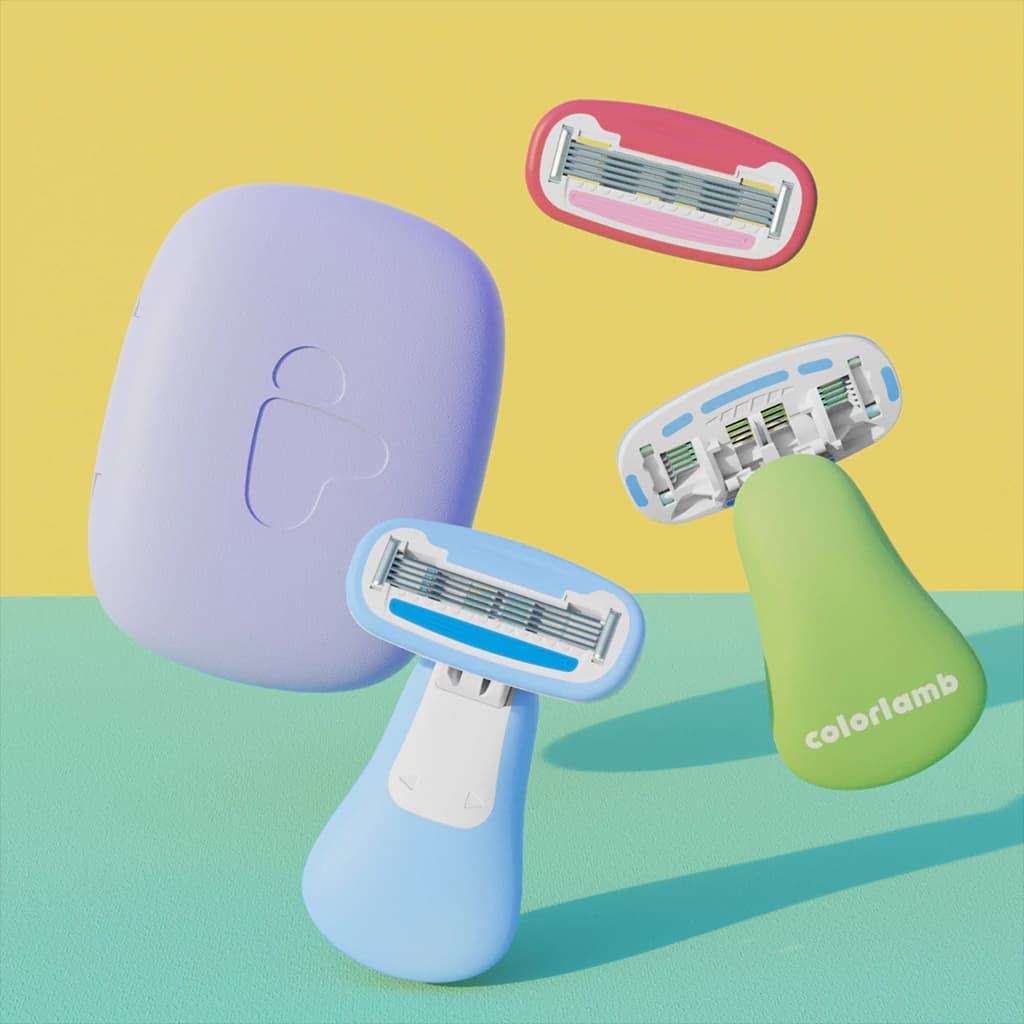 تیغ اصلاح زنانه کالرلمب Portable 1.0 Extra Care مراقبت بیشتر از پوست — تصویر ۴