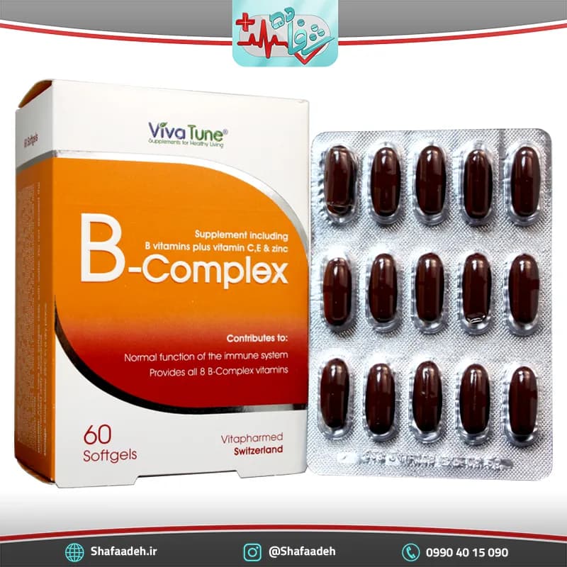 سافت ژل ب کمپلکس ویواتیون 60 عدد _ Viva Tune B Complex 60 Softgels — تصویر ۲