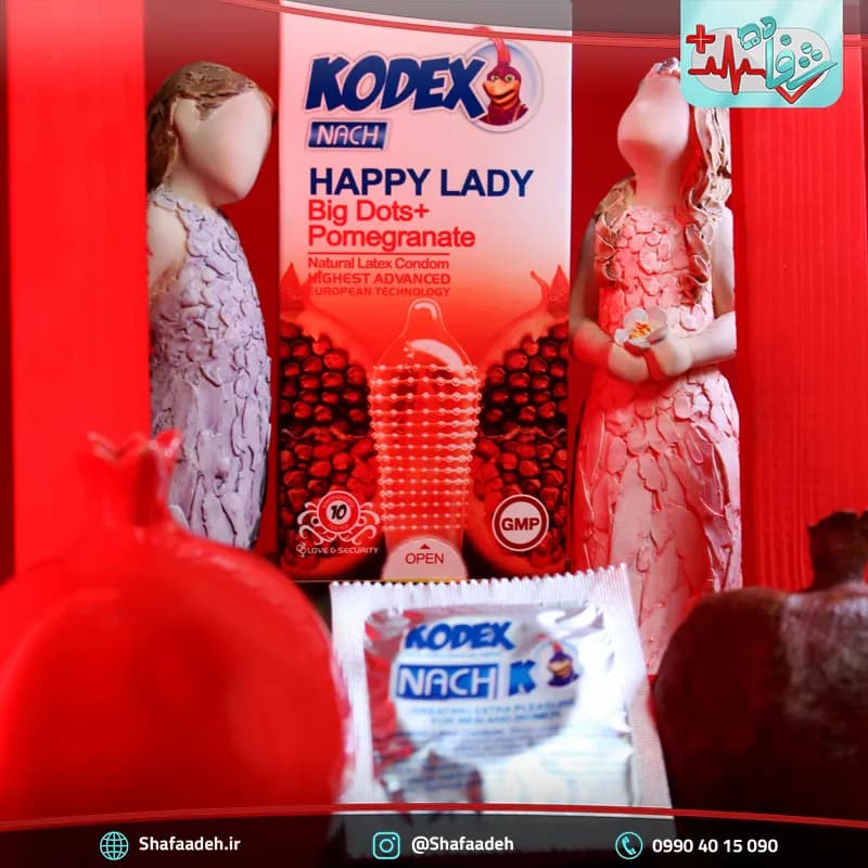 کاندوم خاردار کدکس مدل هپی لیدی 10 عددی – Kodex Happy Lady condoms — تصویر ۲
