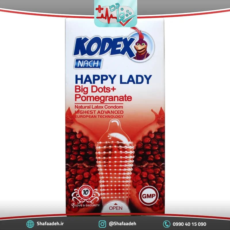 کاندوم خاردار کدکس مدل هپی لیدی 10 عددی – Kodex Happy Lady condoms