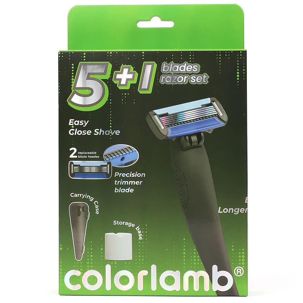 تیغ اصلاح 5 لایه colorlamb مدل standard مردانه با کیس و مگنت — تصویر ۸