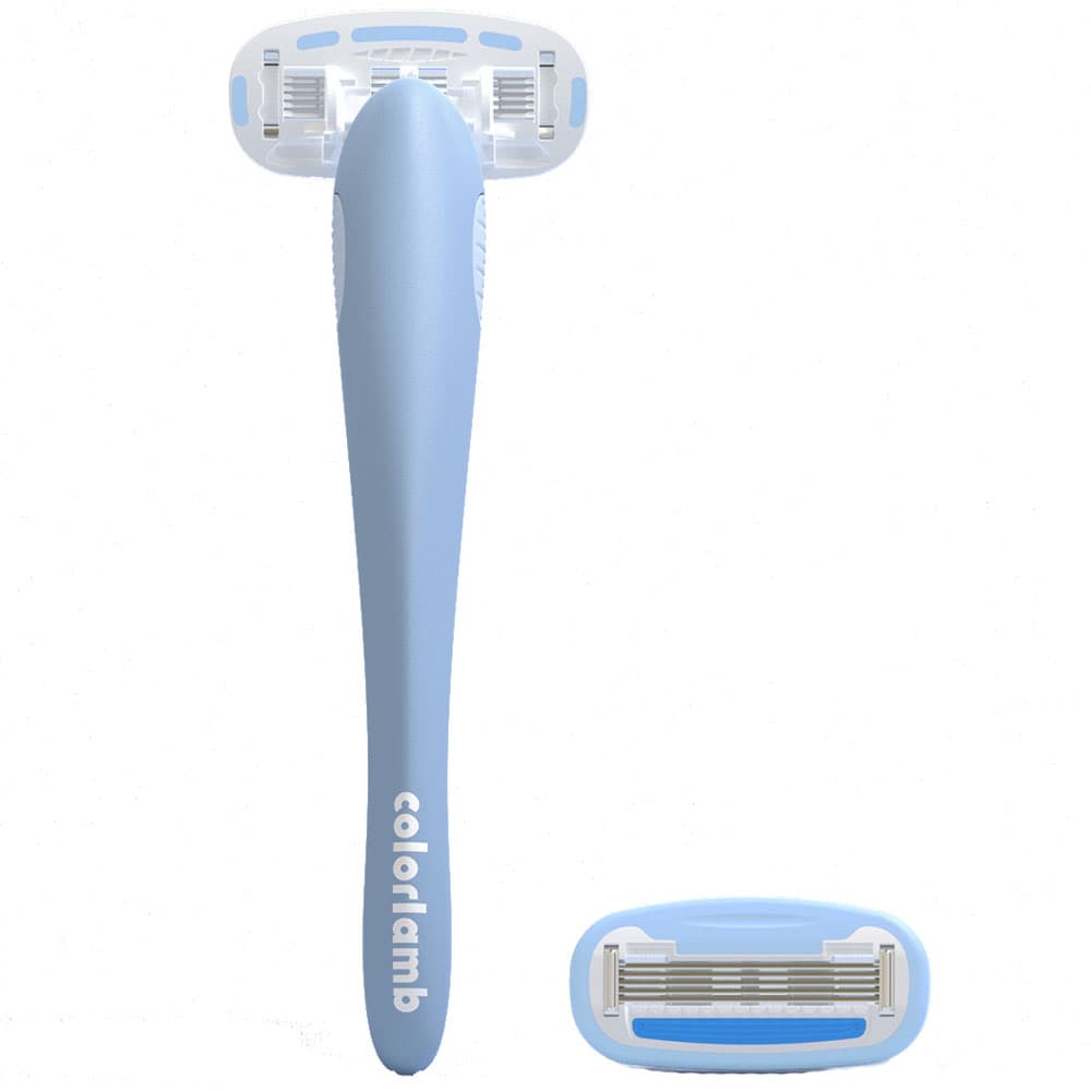 تیغ اصلاح 5 لایه colorlamb مدل standard زنانه با کیس و مگنت — تصویر ۳