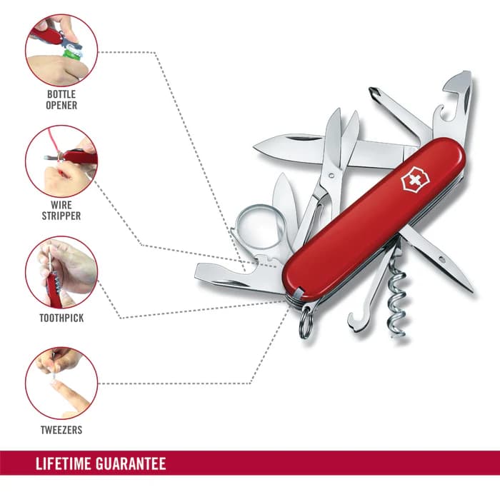 چاقوی ویکتورینوکس مدل Explorer, 91 mm, red کد 1.6703 — تصویر ۲