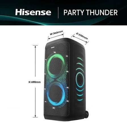 اسپیکر پارتی هایسنس PARTY THUNDER - زاویکو — تصویر ۲