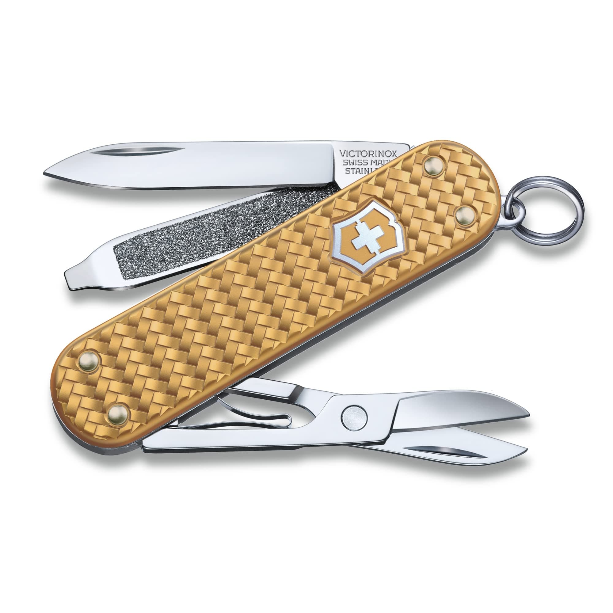 چاقو VICTORINOX مدل Classic SD Precious Alox, 58 mm, Brass Gold کد 0.6221.408G
