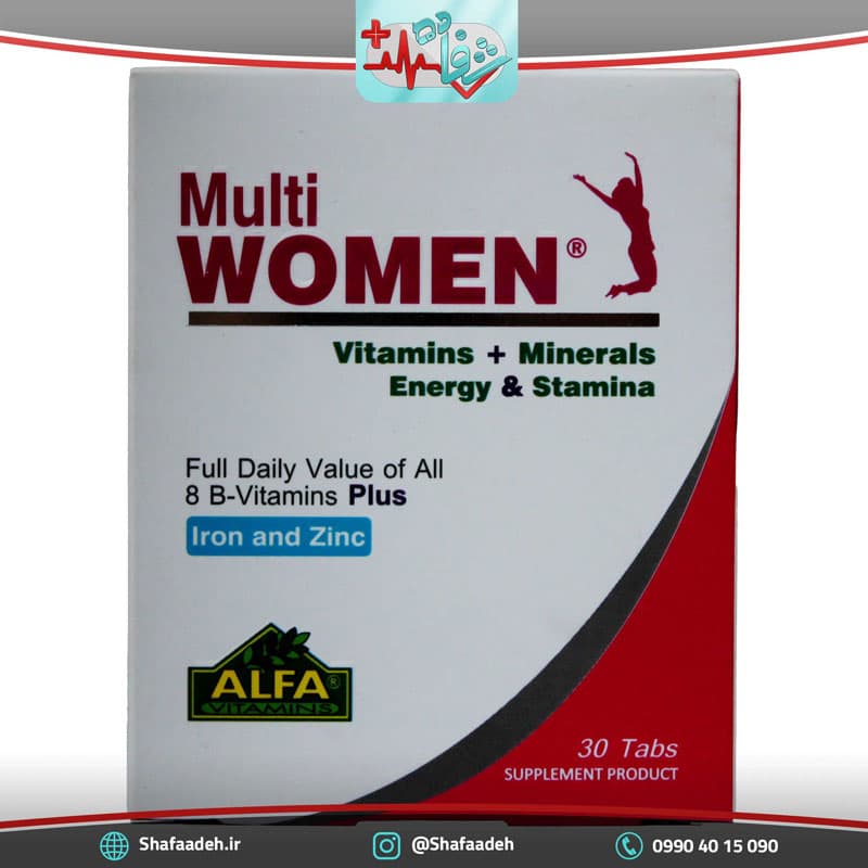 قرص مولتی وومن آلفا ویتامینز 30 عدد – Alfa Vitamins Multi Women 30 Tabs