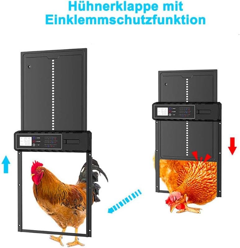 درب اتوماتیک مرغداری Aka & Lou با تایمر و صفحه نمایش LCD قابل برنامه ریزی دستی — تصویر ۴