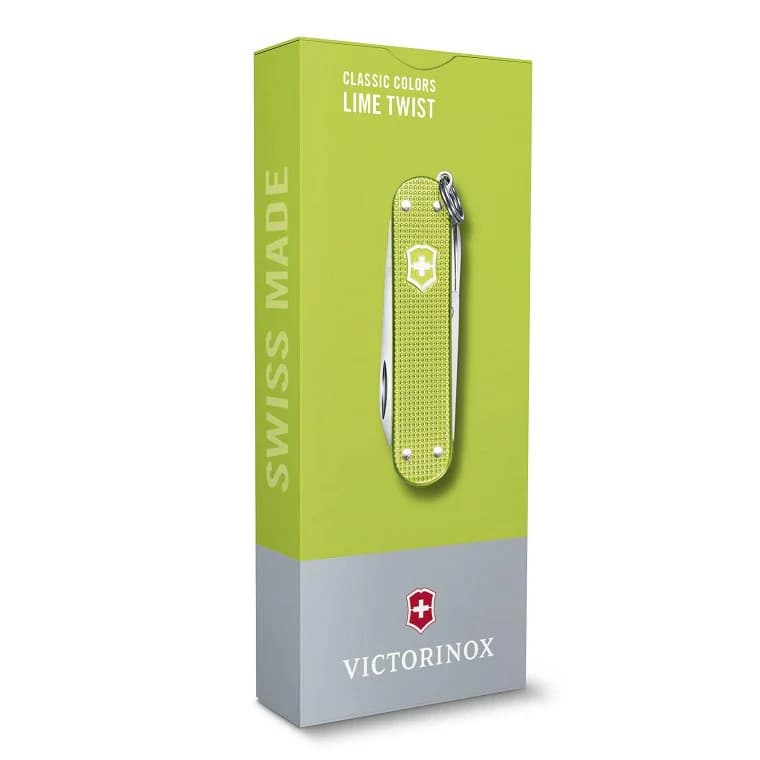 چاقو VICTORINOX مدل Classic SD Alox, 58 mm, Lime Twist کد 0.6221.241G — تصویر ۴