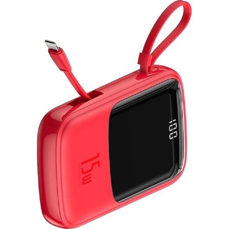 پاوربانک بیسوس مدل Qpow PPQD-B01 15W ظرفیت 10000mAH همراه کابل متصل لایتنینگ — تصویر ۳