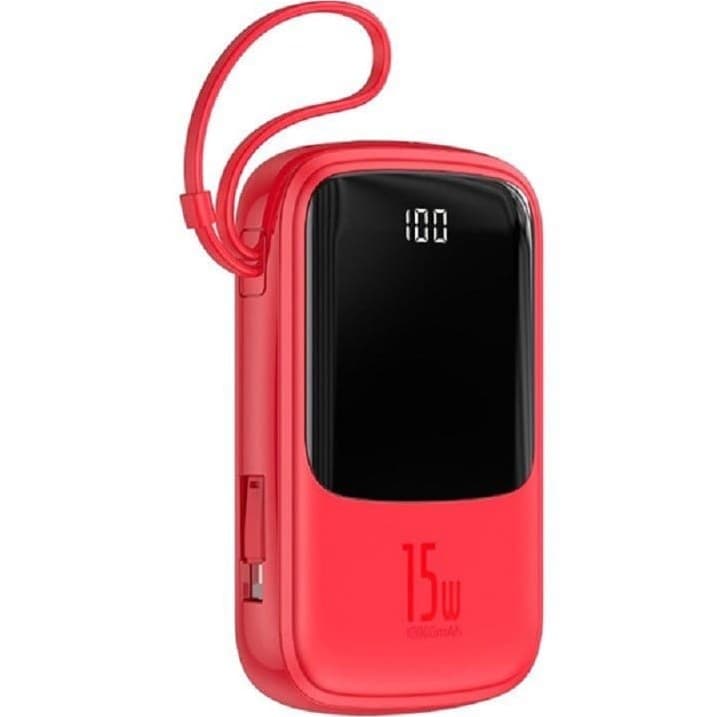 پاوربانک بیسوس مدل Qpow PPQD-B01 15W ظرفیت 10000mAH همراه کابل متصل لایتنینگ — تصویر ۲
