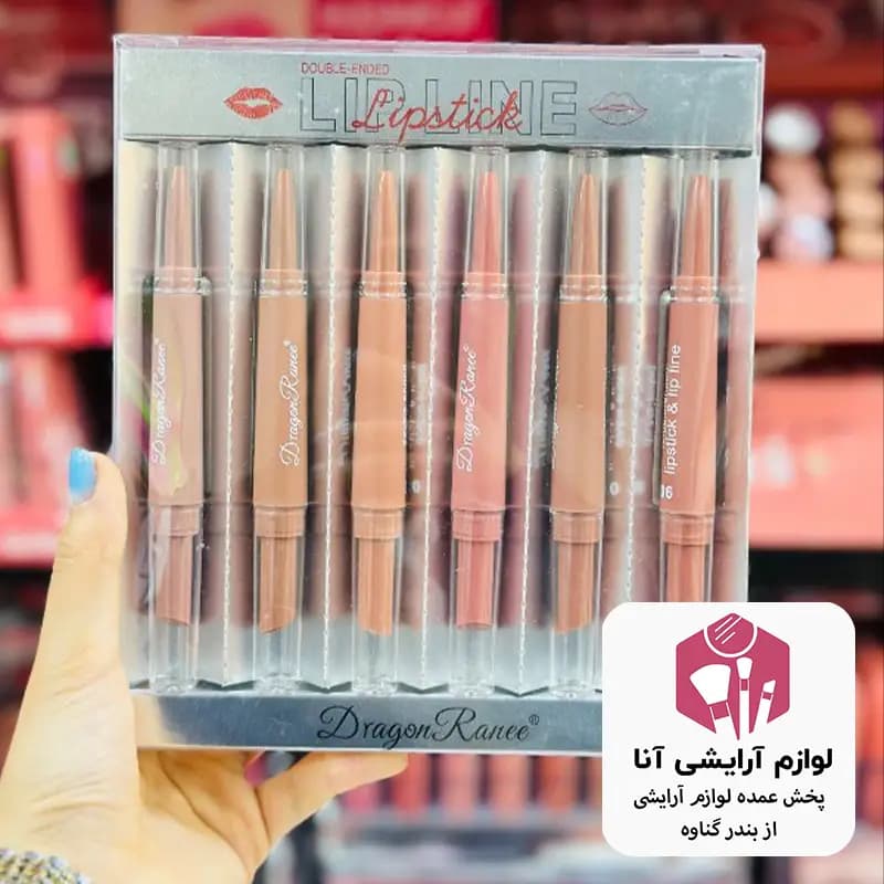 خط لب دو سر با ماندگاری بالا بسته ۶ عددی (پخش عمده لوازم آرایشی آنا