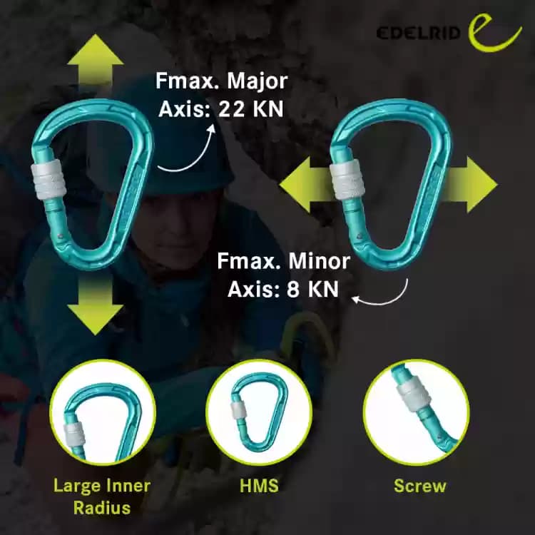 کارابین پیچ استریک ادلراید EDELRID HMS Strike Screw — تصویر ۵
