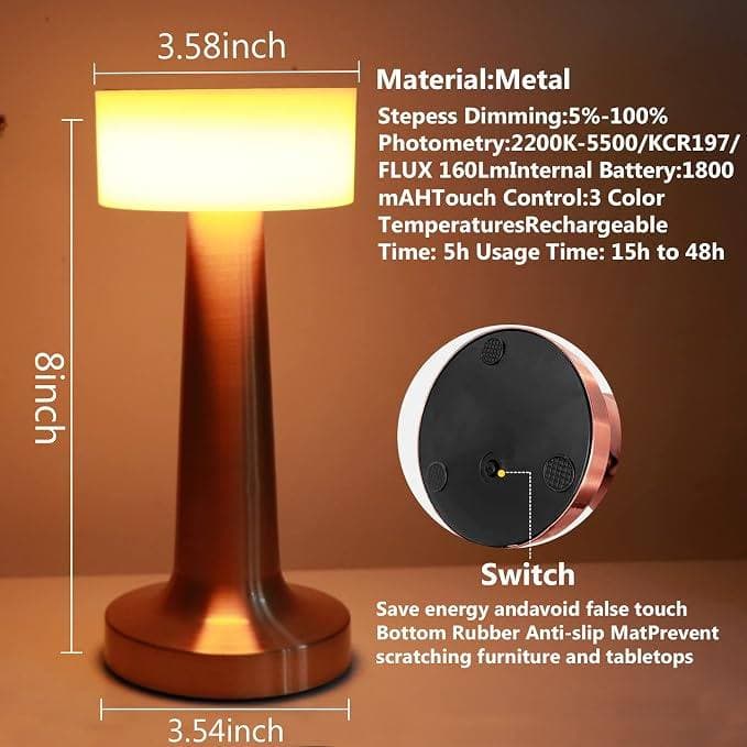 آباژور شارژی رو میزی LED DESK LAMP — تصویر ۵