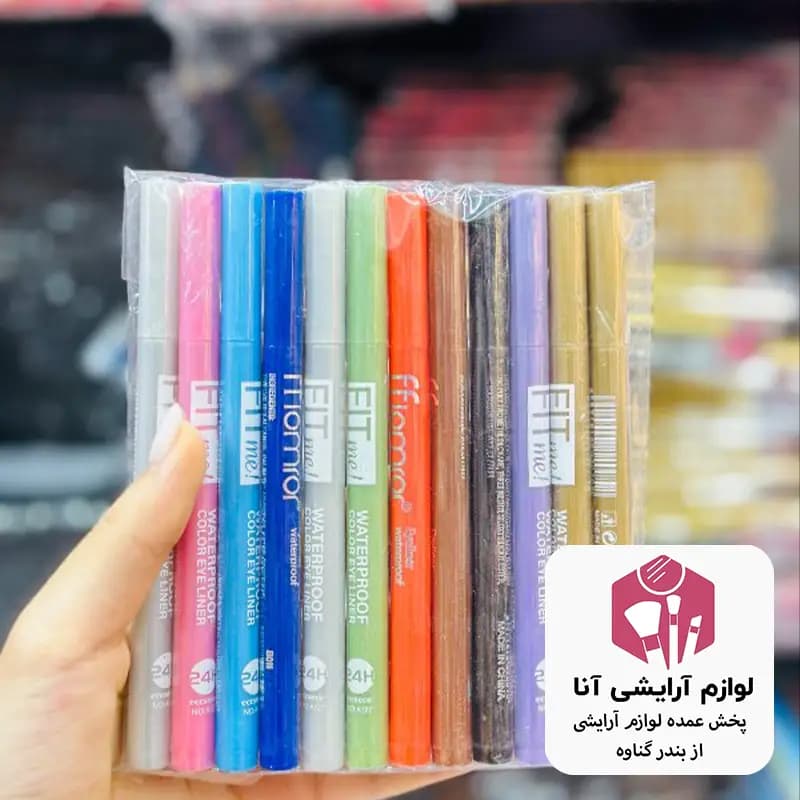 ماژیک خط چشم رنگی بسته۱۲عددی (پخش عمده لوازم آرایشی آنا)