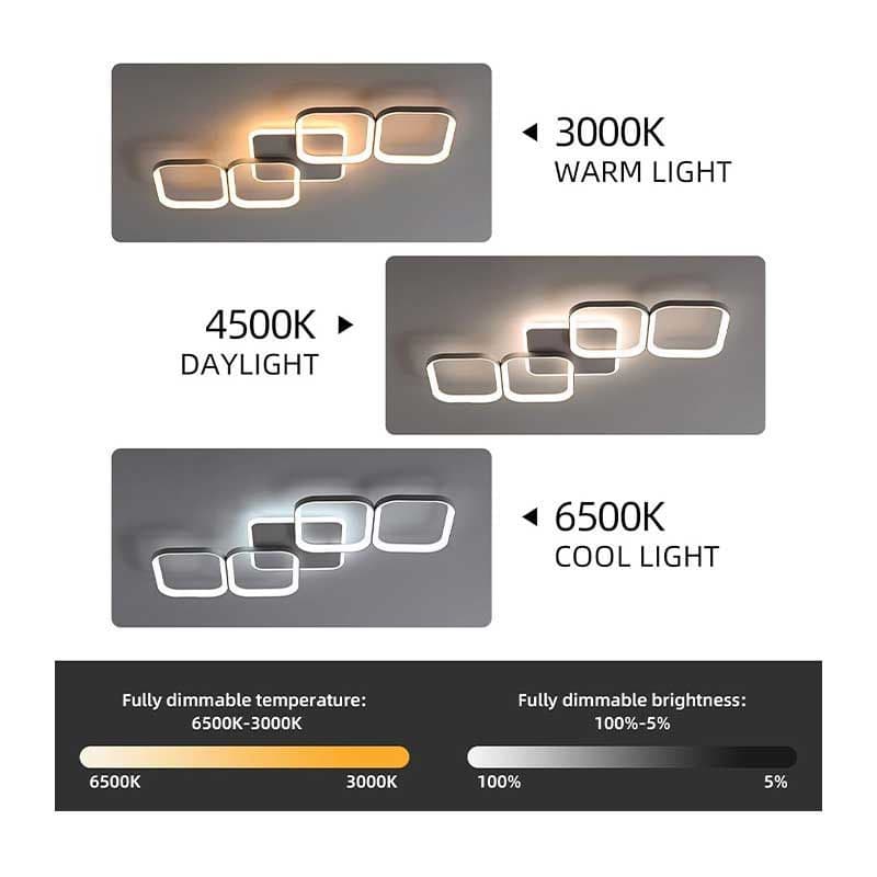 چراغ‌های سقفی LED قابل تنظیم با کنترل از راه دور 5600 لومن برند ANTENLICHT مدل MDC-600 — تصویر ۷