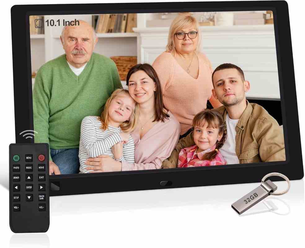 قاب عکس دیجیتال 10.1 اینچی USB، قاب عکس دیجیتال Jimwey با صفحه نمایش IPS و وضوح 1920×1080