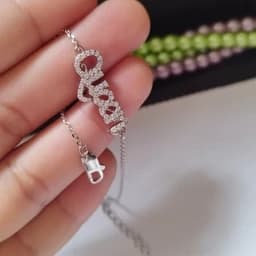 دستبند نقره زنانه عیار 925 طرح جواهر با روکش طلا سفید رگلاژدار — تصویر ۴