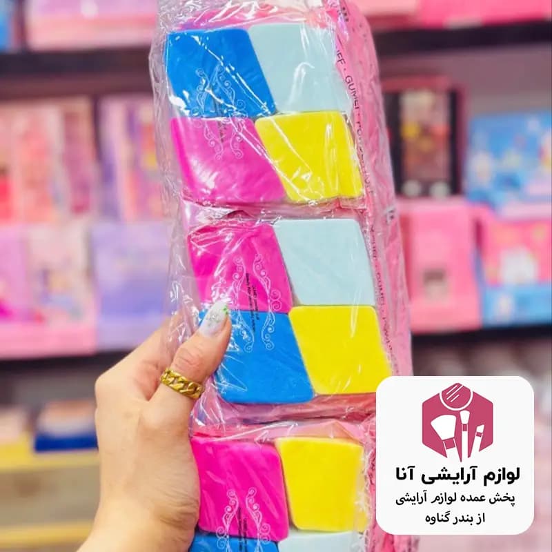 پد ارایشی چهاررنگ بسته ۱۲عددی