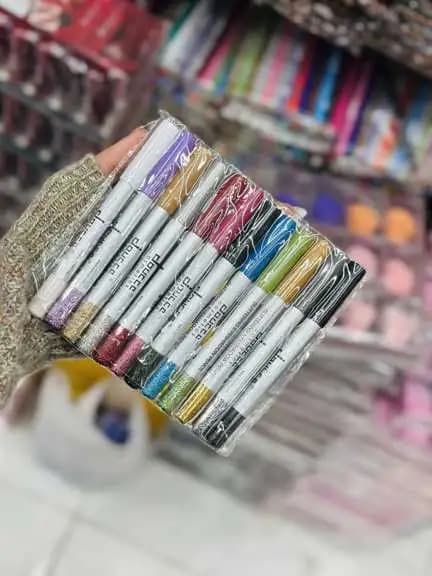 مداد چشم گلیتری دوسه شاین دار بسته 12 عددی — تصویر ۳