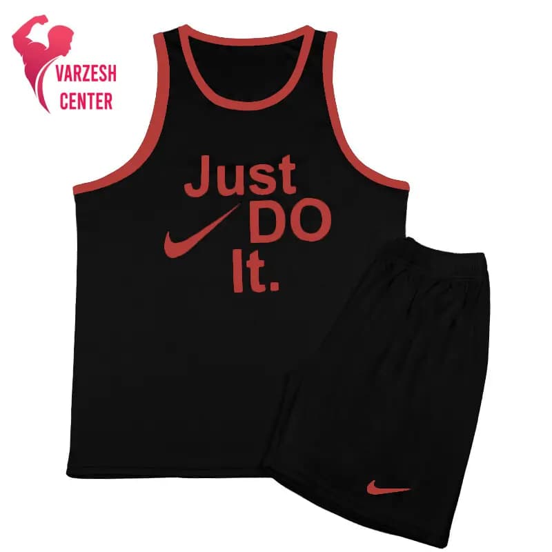 ست آستین حلقه‌ای و شلوارک طرح Just NIKE — تصویر ۵