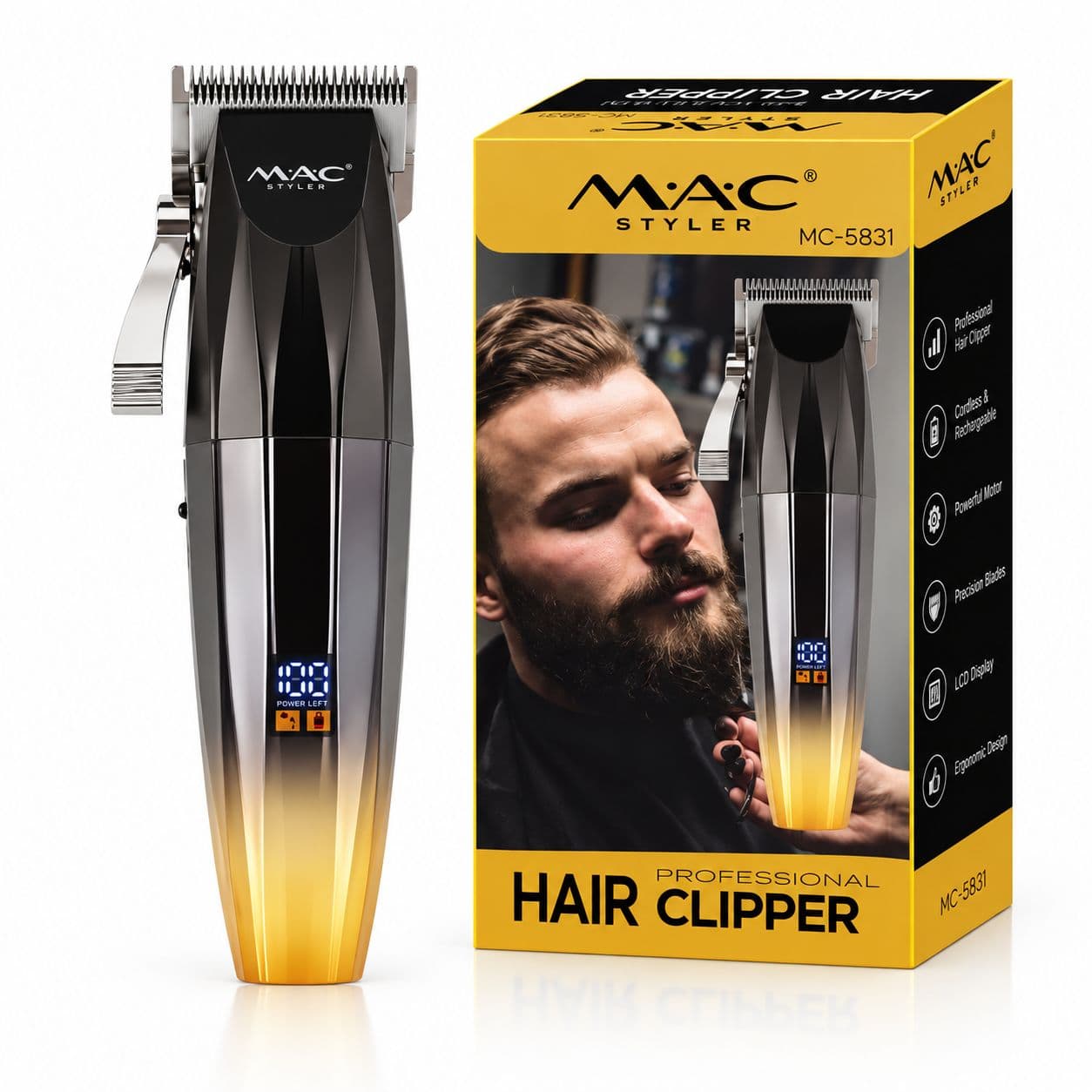 ماشین اصلاح دیجیتال مک استایلر مدل MC-5831 توان 10 وات