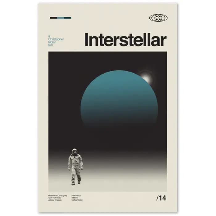 پوستر و تابلو مینیمال طرح Interstellar – Christopher Nolan