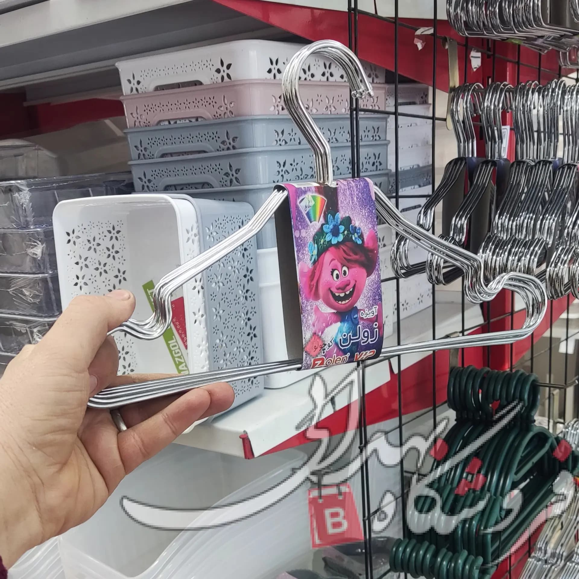 چوب لباسی استیل کودک ضخیم زولن 6عددی — تصویر ۲