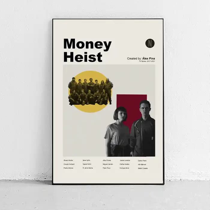 پوستر و تابلو مینیمال طرح Money Heist