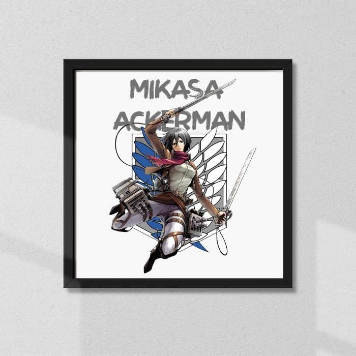 مینی تابلو طرح Mikasa Ackerman (20 در 20 سانتی متر)