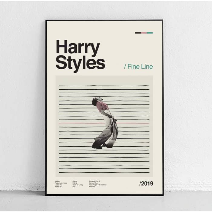 پوستر و تابلو مینیمال طرح Harry Styles – Fine Line