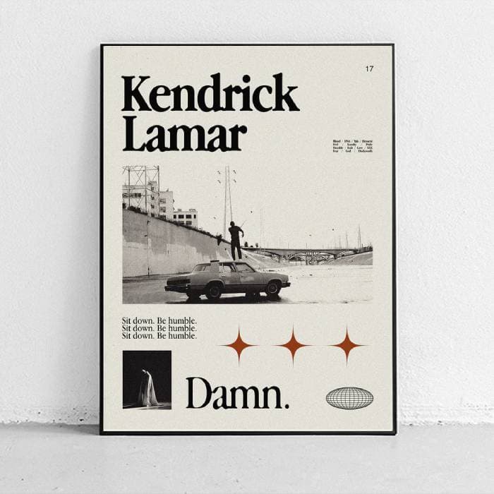پوستر و تابلو مینیمال طرح Kendrick Lamar – Damn
