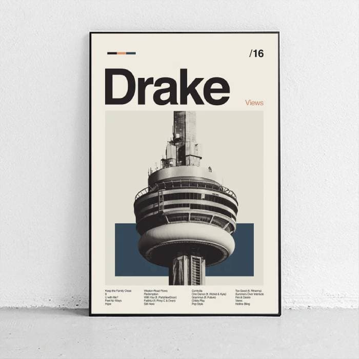 پوستر و تابلو مینیمال طرح Drake – Views