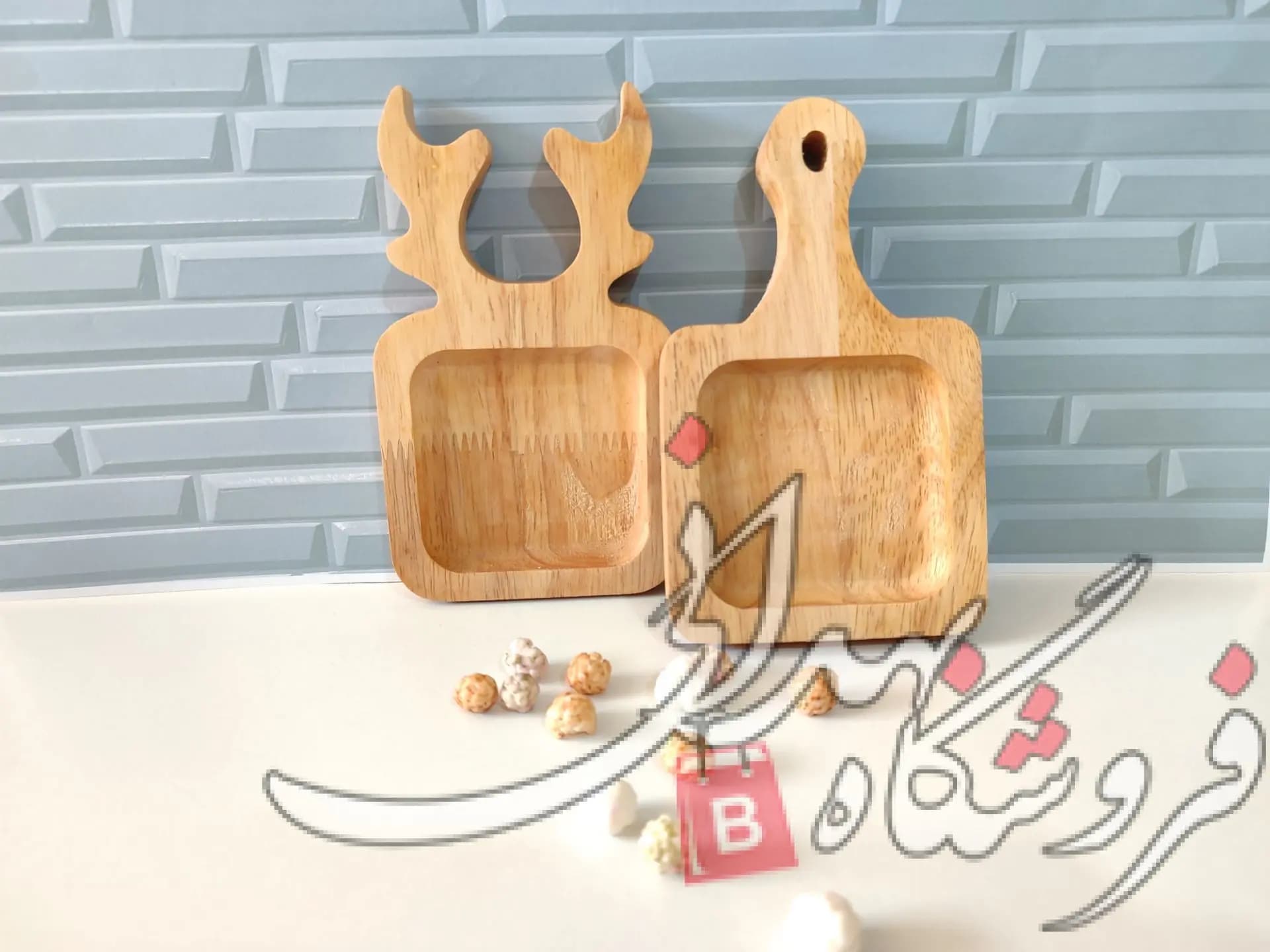 زیر لیوانی اعلا چوبی طرح گوزن