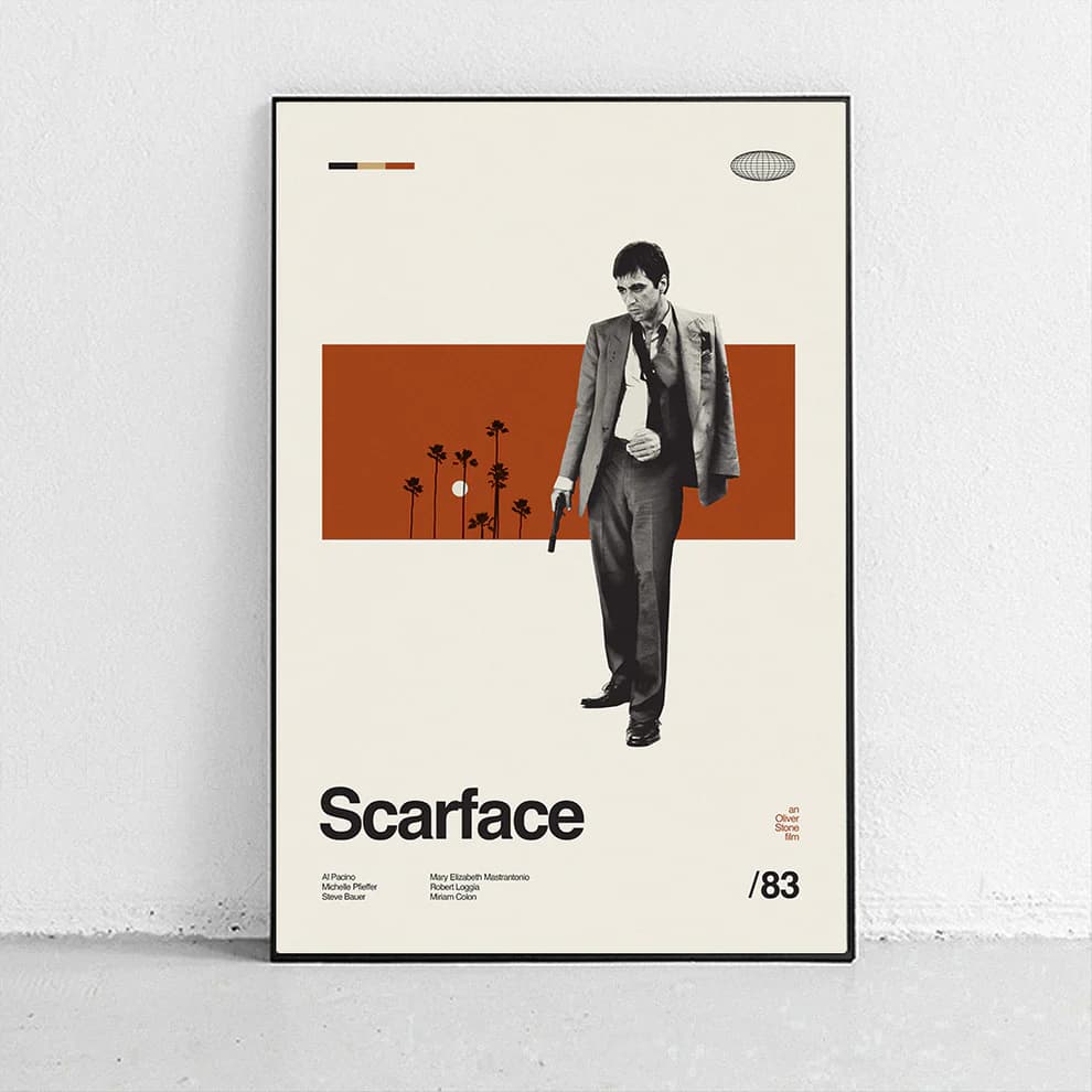 پوستر و تابلو مینیمال طرح Scarface