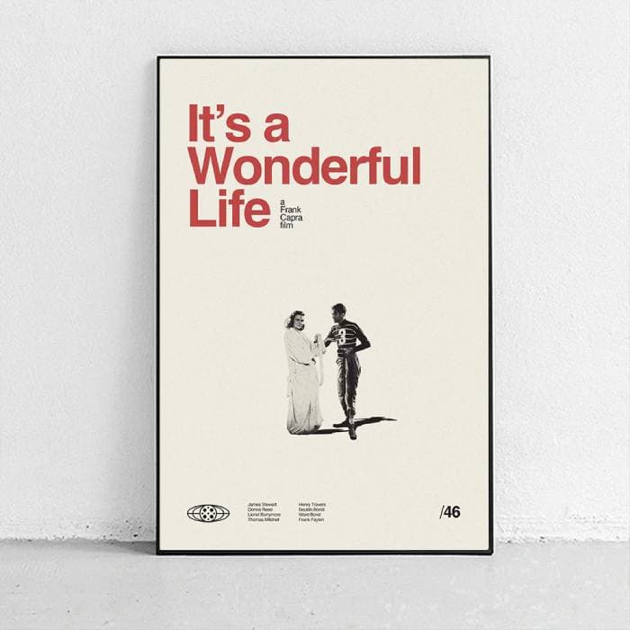 پوستر و تابلو مینیمال طرح It’s a Wonderful Life