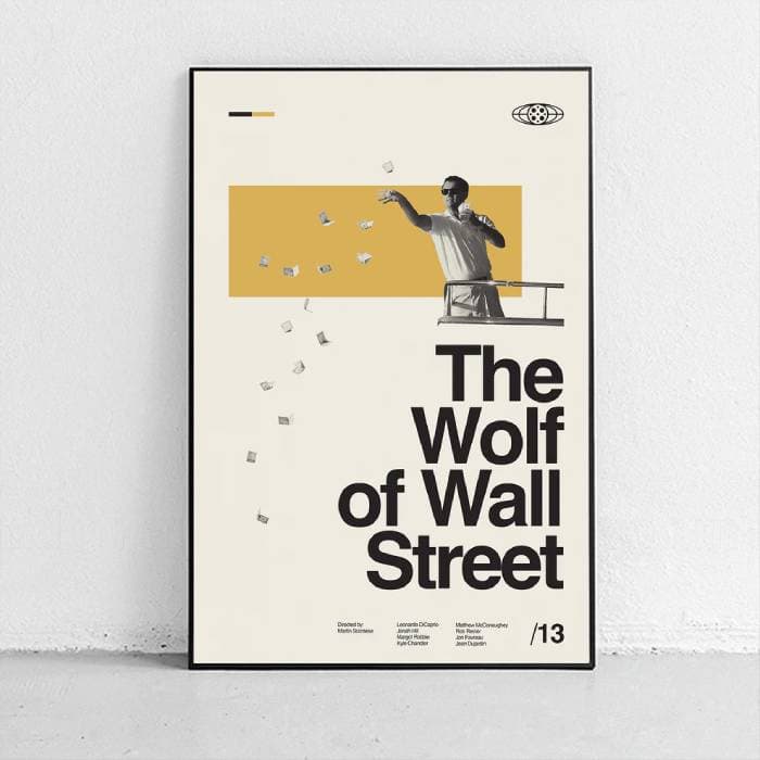 پوستر و تابلو مینیمال طرح The Wolf of Wall Street