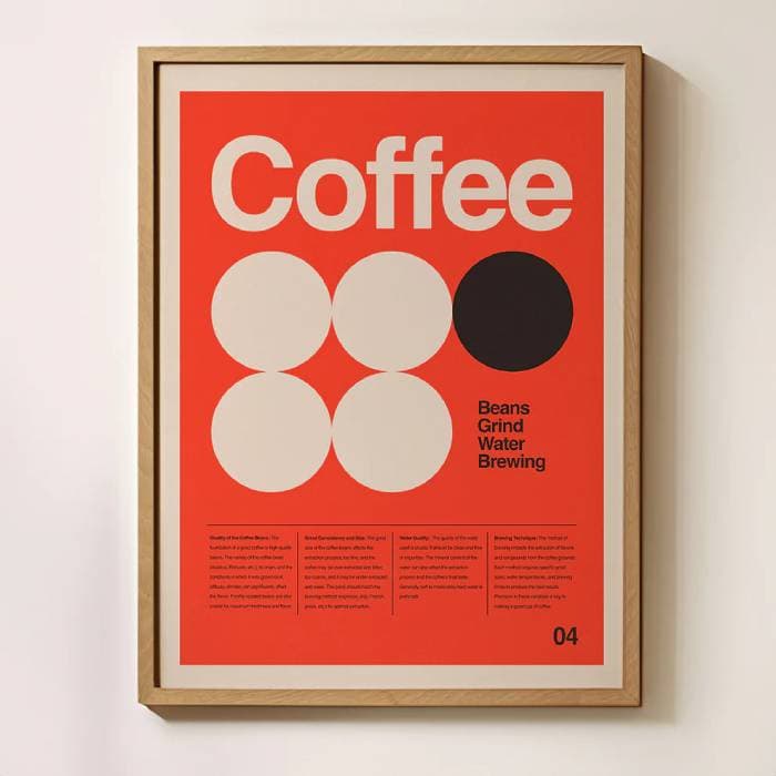 پوستر و تابلو مینیمال طرح Coffee