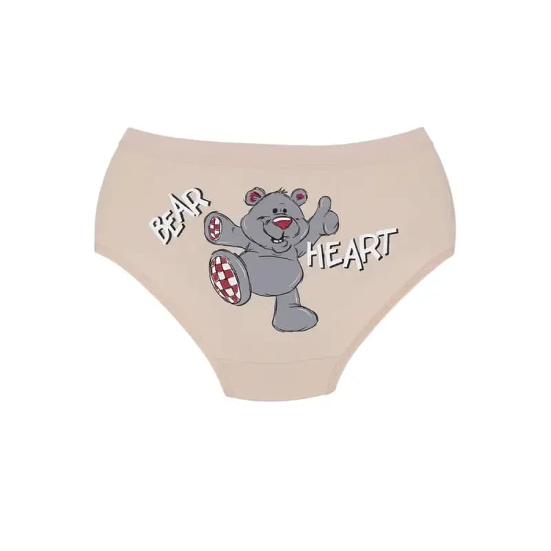 شورت زنانه اسلیپ نخی کش پهن طرح Bear Heart برند بانو سایز XL — تصویر ۲