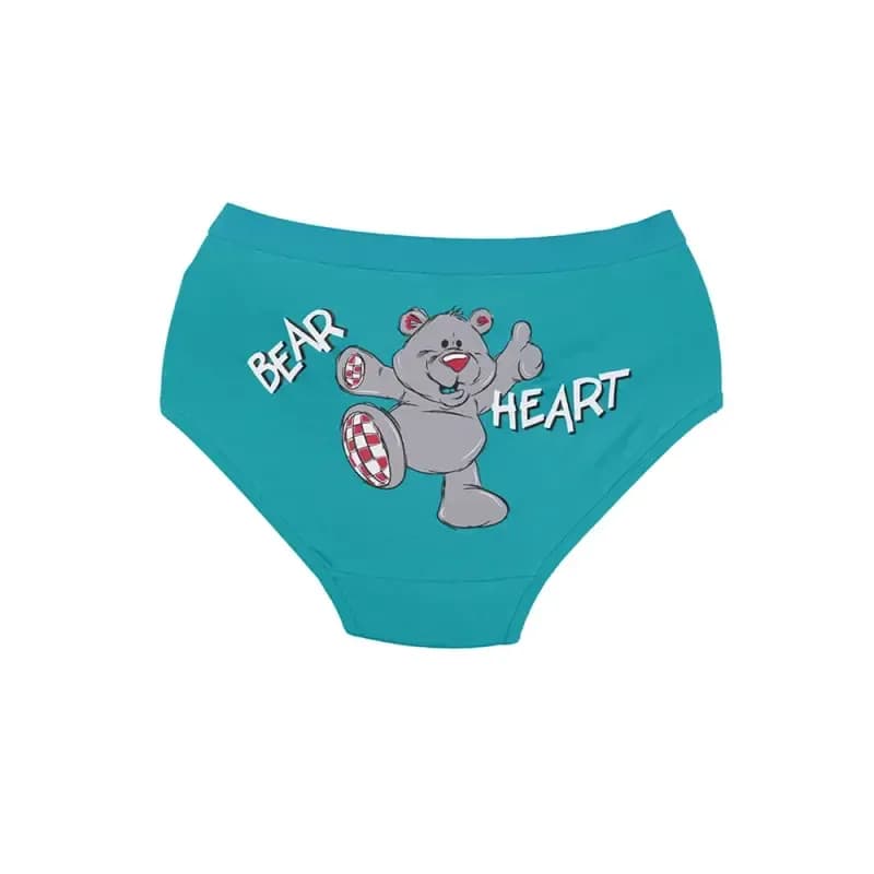 شورت زنانه اسلیپ نخی کش پهن طرح Bear Heart برند بانو سایز XL — تصویر ۷