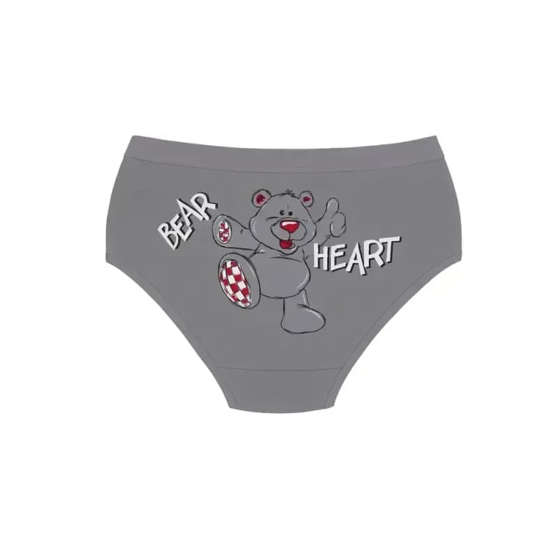 شورت زنانه اسلیپ نخی کش پهن طرح Bear Heart برند بانو سایز XL — تصویر ۴