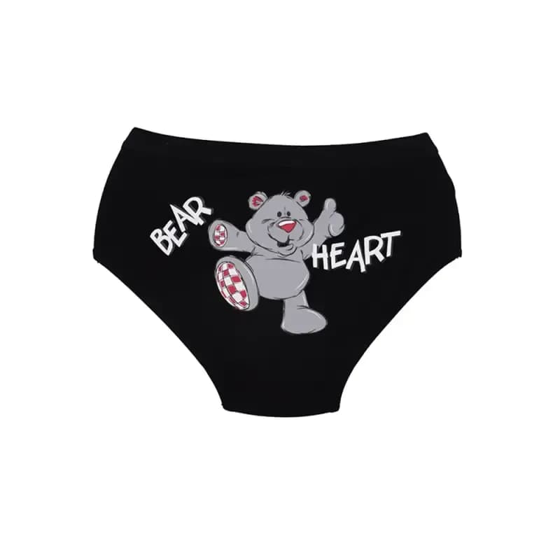 شورت زنانه اسلیپ نخی کش پهن طرح Bear Heart برند بانو سایز XL — تصویر ۶