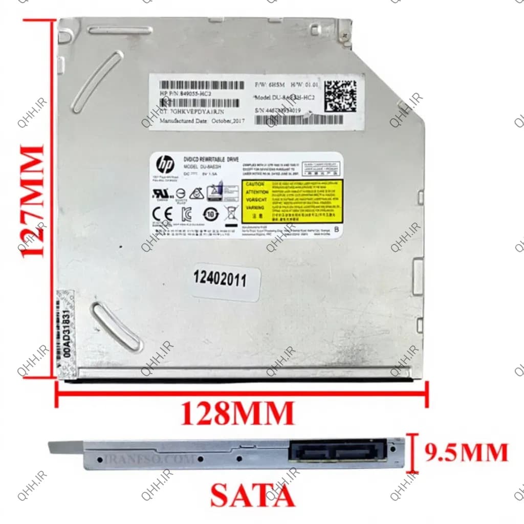 درایو لپ تاپ دی وی دی رایتر پاناسونیک Sata Superslim 9.5mm برای سونی Z — تصویر ۵
