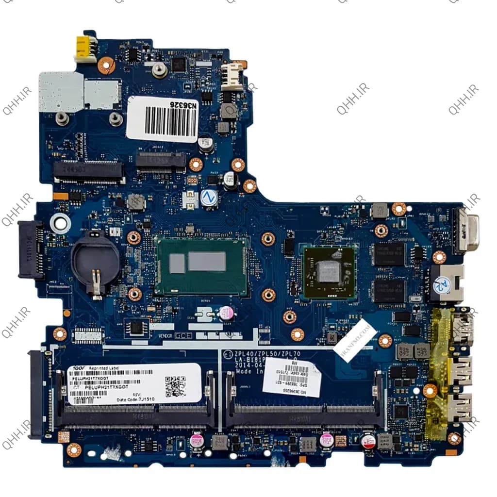 مادربرد لپ تاپ اچ پی ProBook 450-G2 CPU-I5-4_ZPL40-ZPL50-ZPL70_LA-B181P LED 40Pin 2GB گرافیک دار-تعمیری