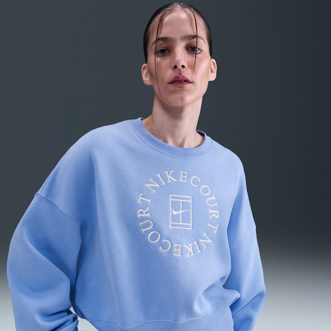 سویشرت تنیس زنانه نایک NikeCourt Heritage Phoenix Fleece – آبی