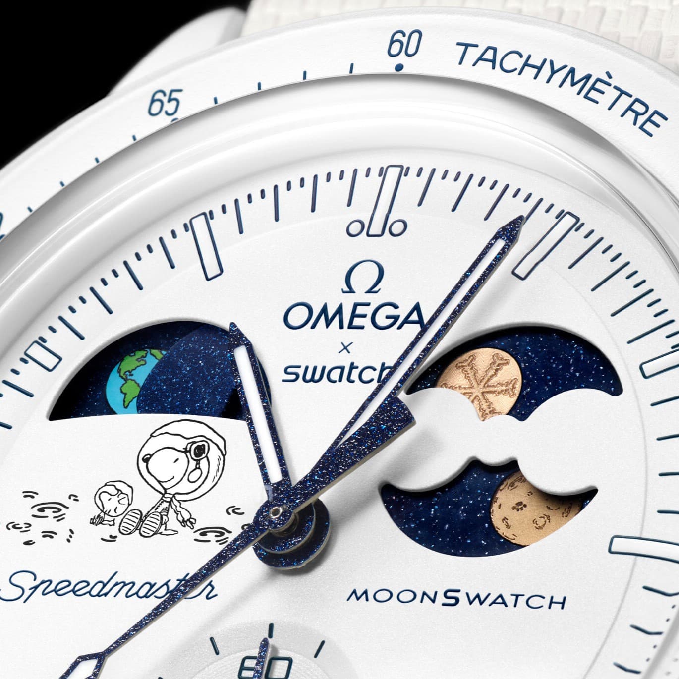 ساعت امگا سواچ مدل MISSION TO EARTHPHASE – MOONSHINE GOLD/WHITE — تصویر ۷