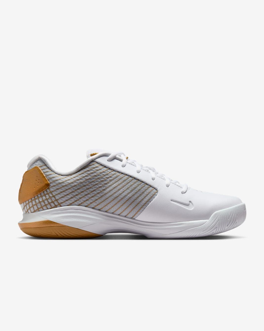 کفش تنیس مردانه نایک Nike Vapor 12 Hypersmash – سفید/طلایی — تصویر ۲