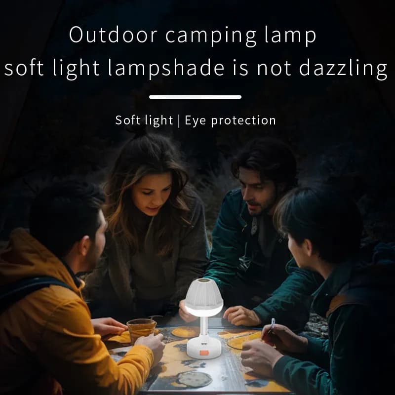 آباژور رومیزی شارژی LED مدل LT-8179 چراغ خواب مدرن قارچی — تصویر ۵