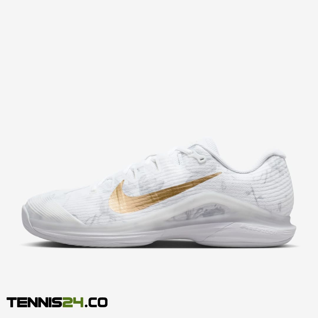 کفش تنیس مردانه نایک Nike Vapor 12 Tennis Shoes- سفید/طلایی