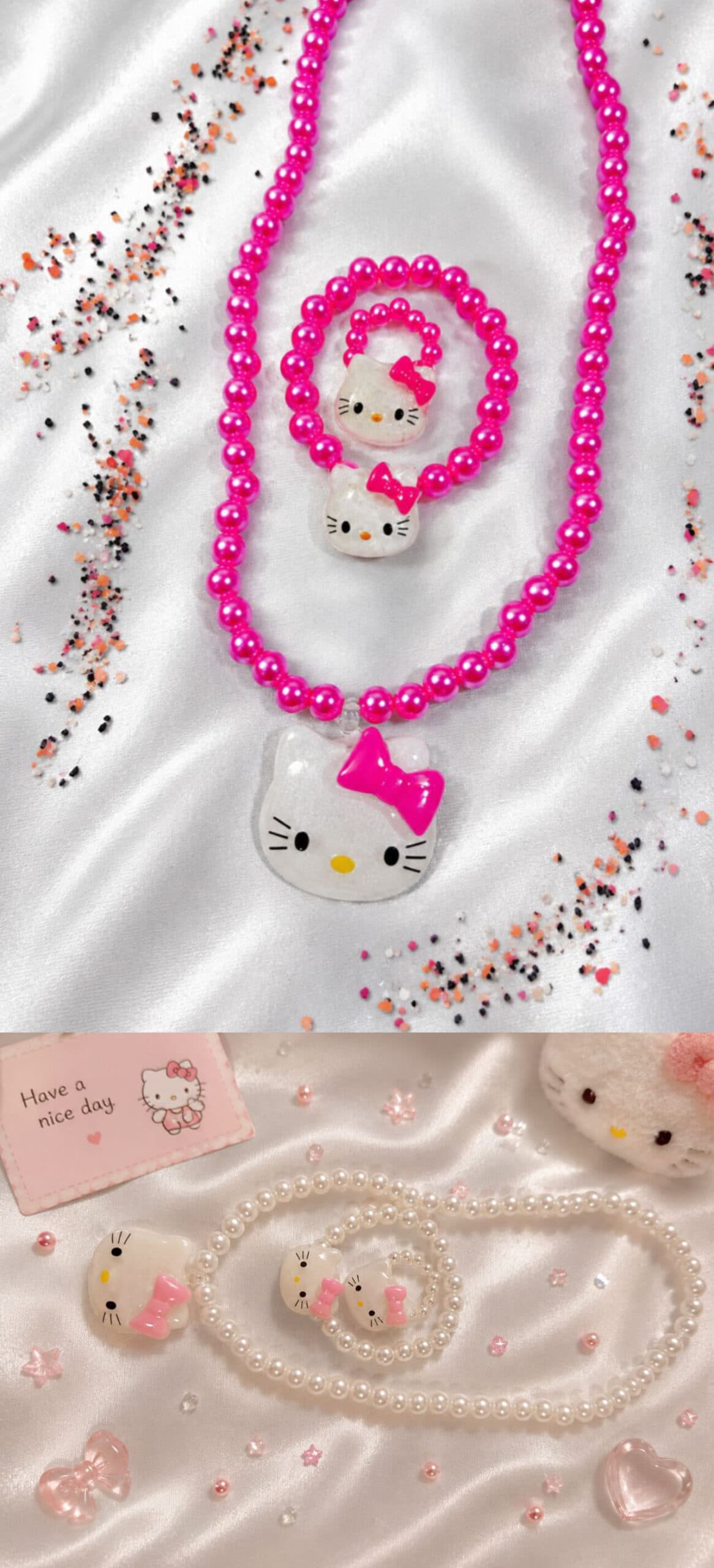 ست مرواریدی Hello Kitty